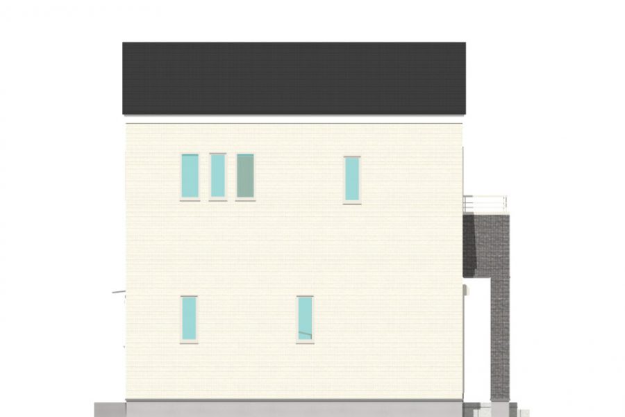 西面（立面図）