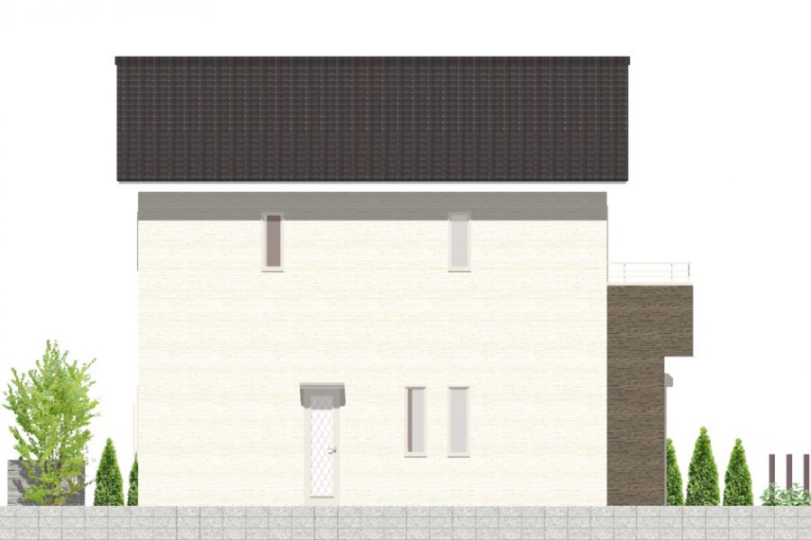 西面（立面図）