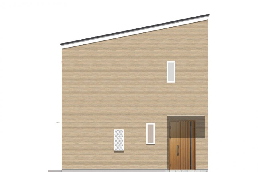 北面（立面図）<br />
