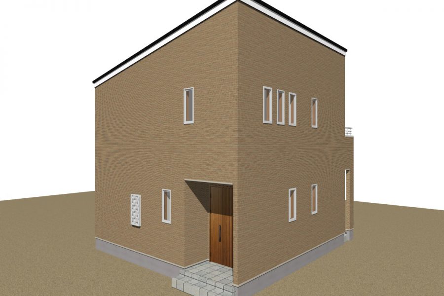 北西面（パース図）<br />
