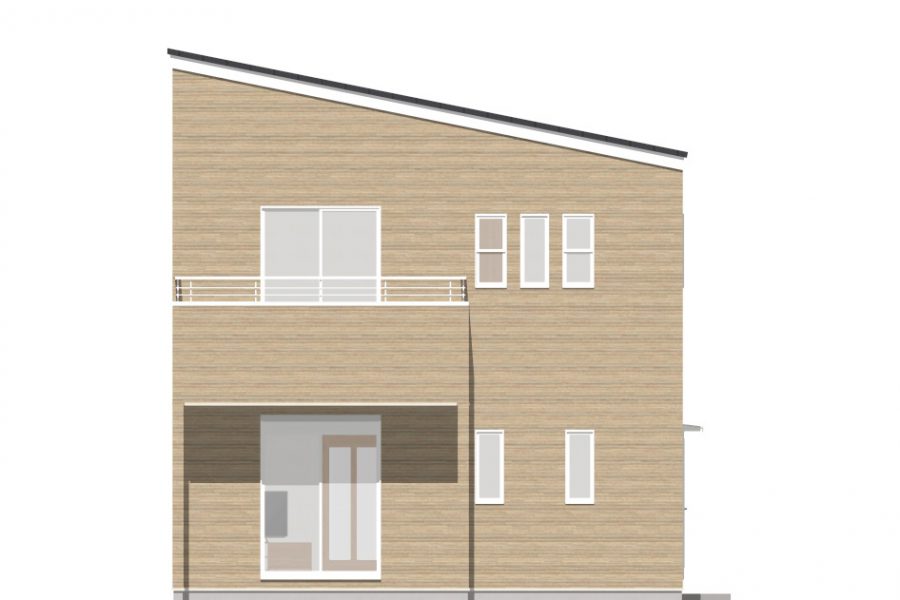 南面（立面図）<br />
