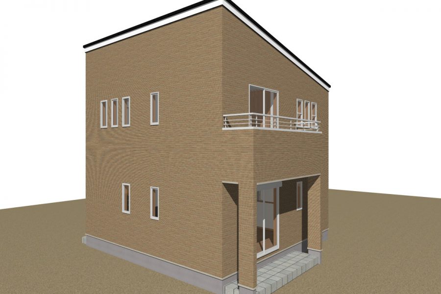 南西面（パース図）<br />
