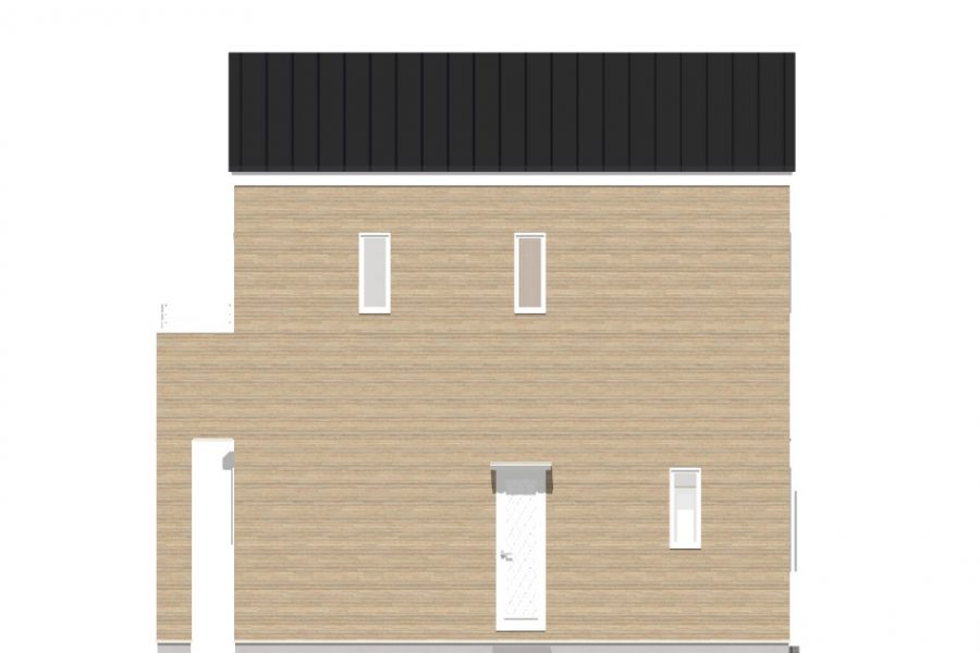 東面（立面図）<br />
