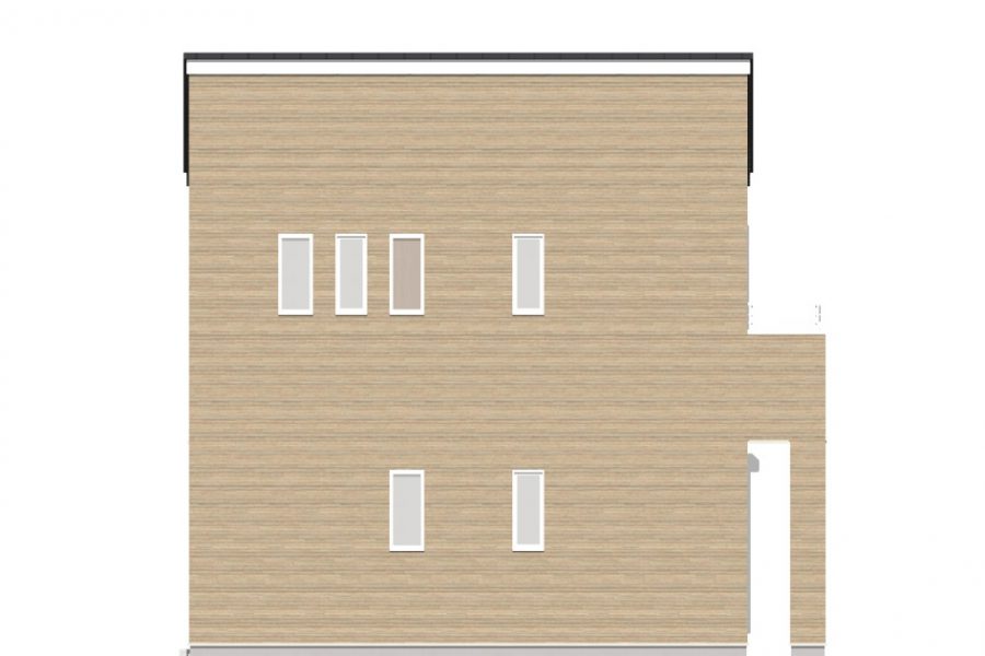 西面（立面図）<br />
