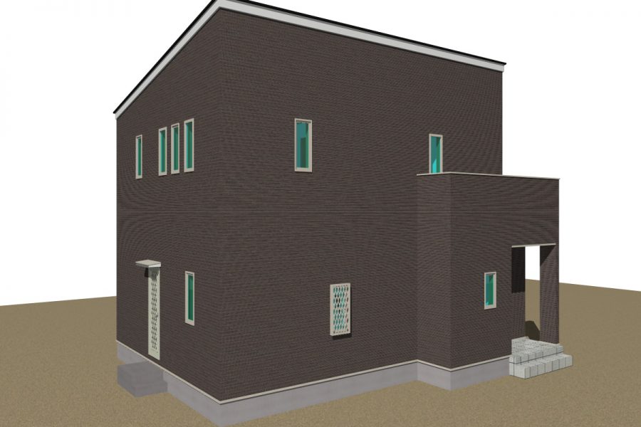 北東面（パース図）<br />
