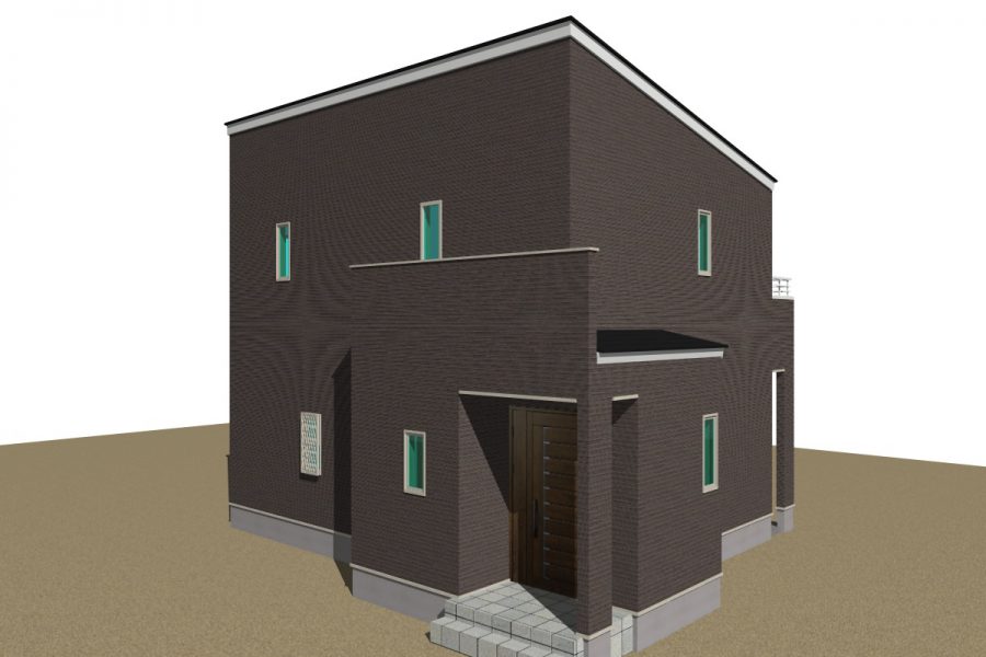 北西面（パース図）<br />
