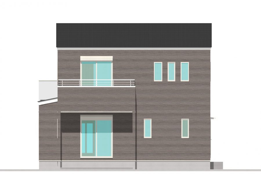 南面（立面図）<br />
