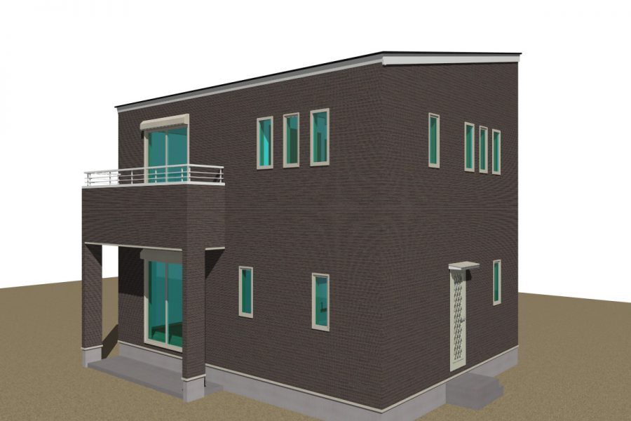 南東面（パース図）<br />
