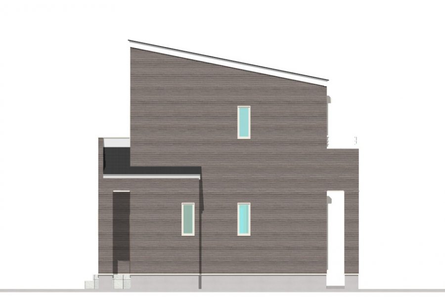 西面（立面図）<br />
