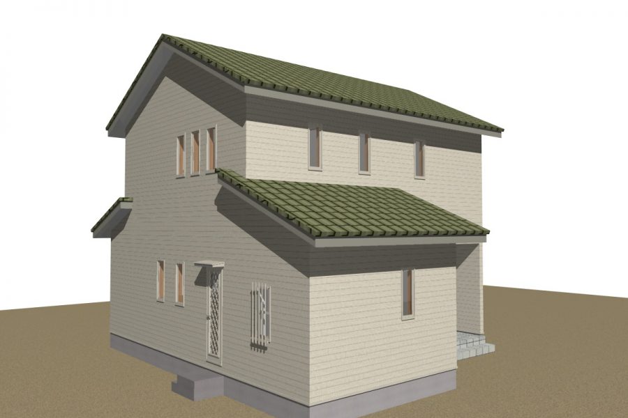 北東面（パース図）<br />
