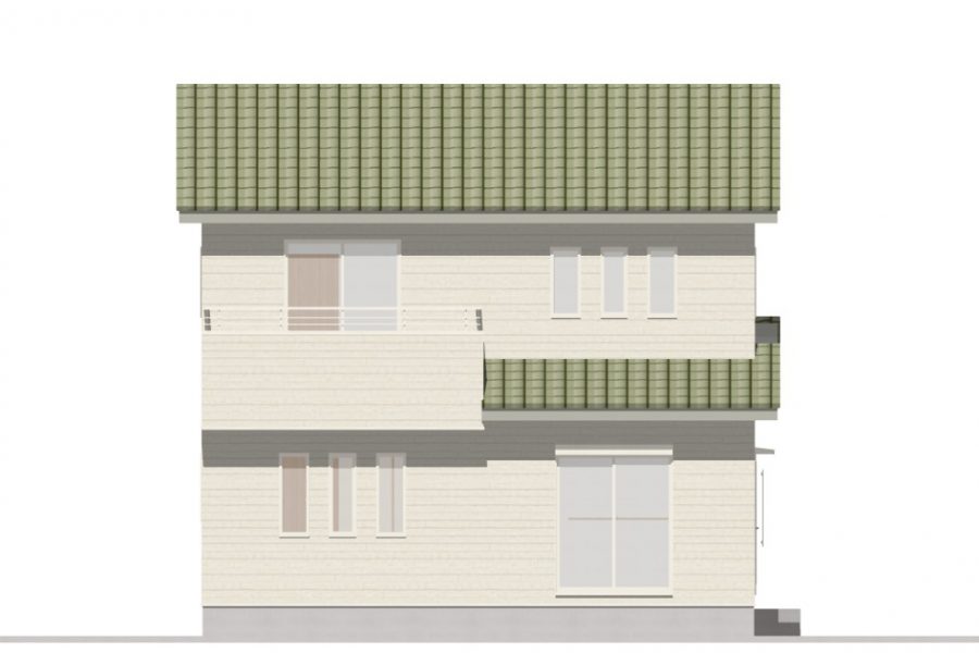 南面（立面図）<br />
