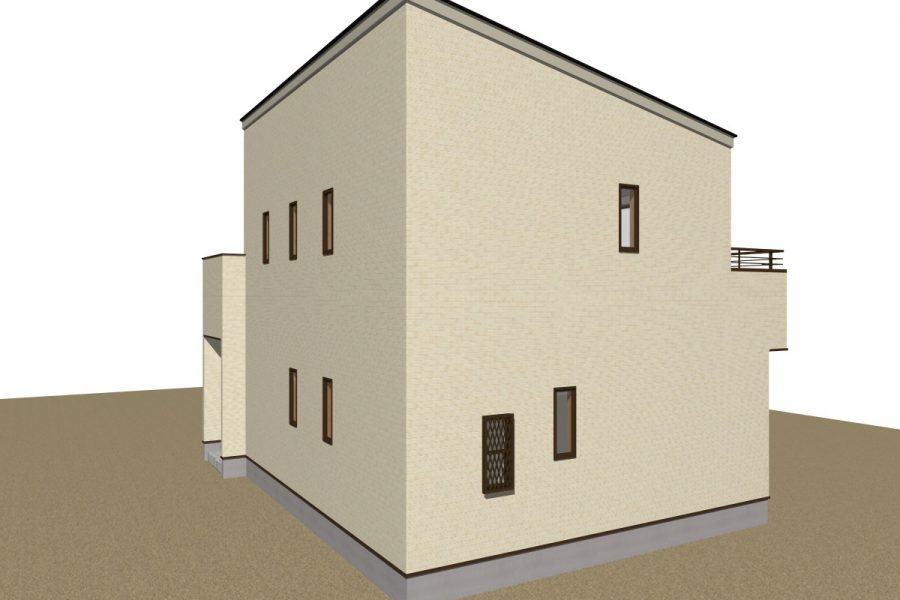 北西面（パース図）<br />
