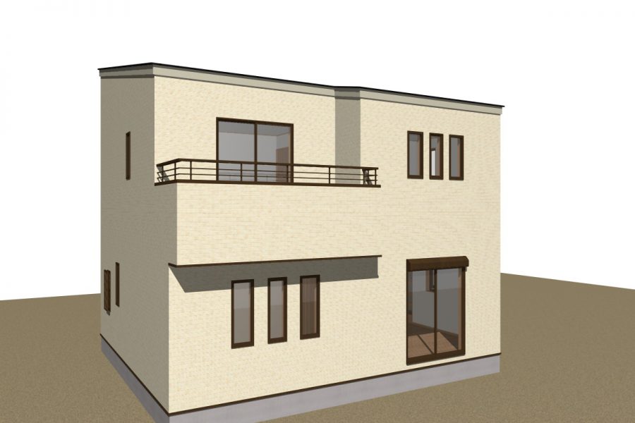 南西面（パース図）<br />
