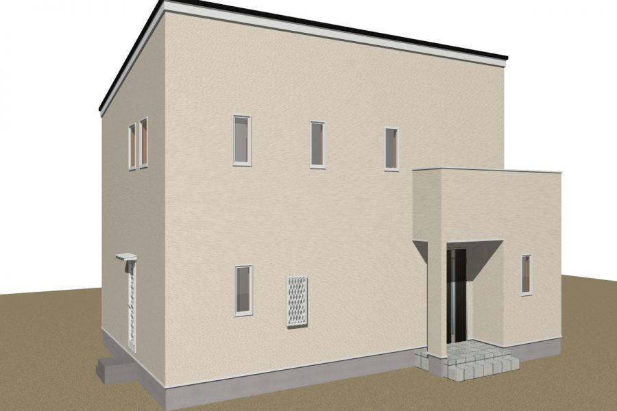 北東面（パース図）<br />
