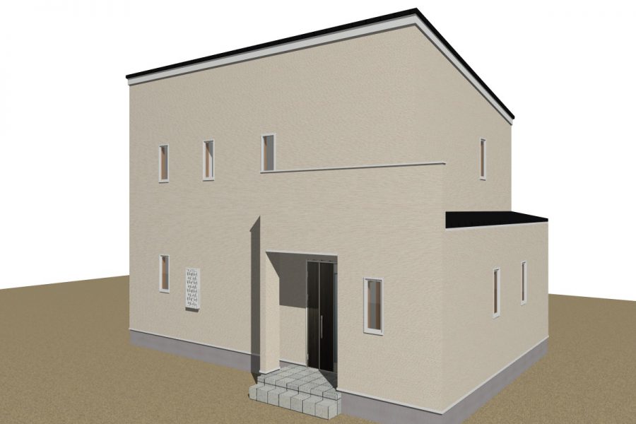 北西面（パース図）<br />
