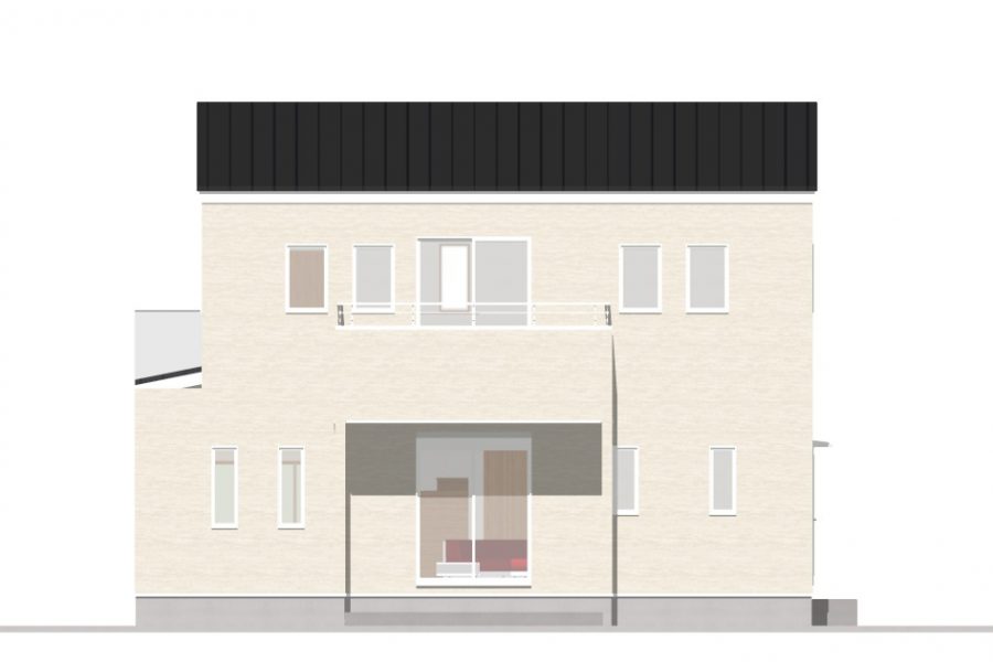 南面（立面図）<br />
