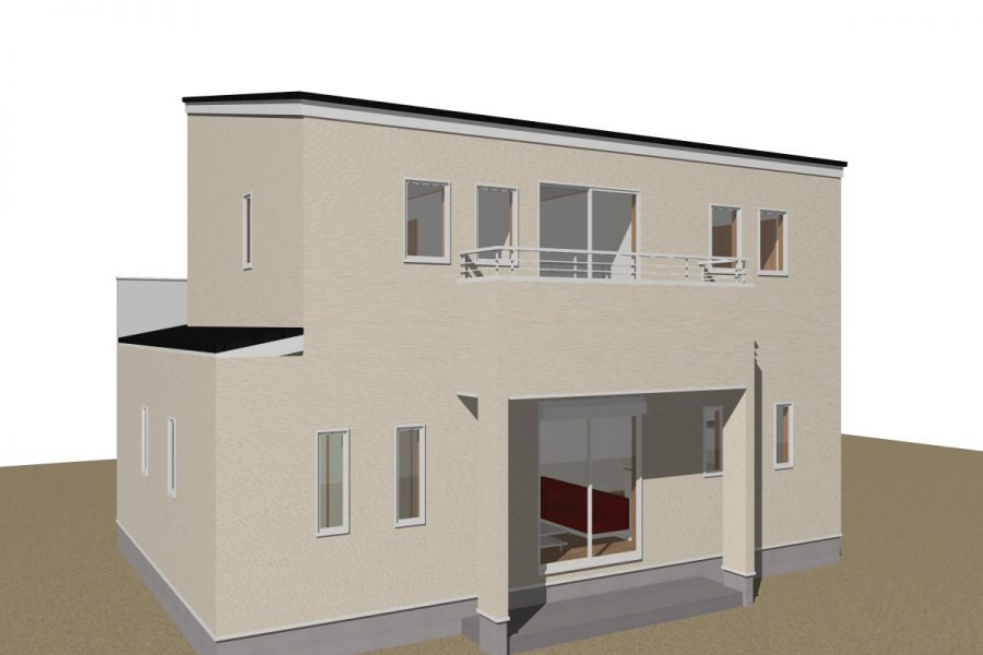 南西面（パース図）<br />
