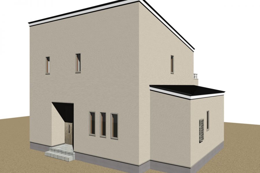 北西面（パース図）<br />
