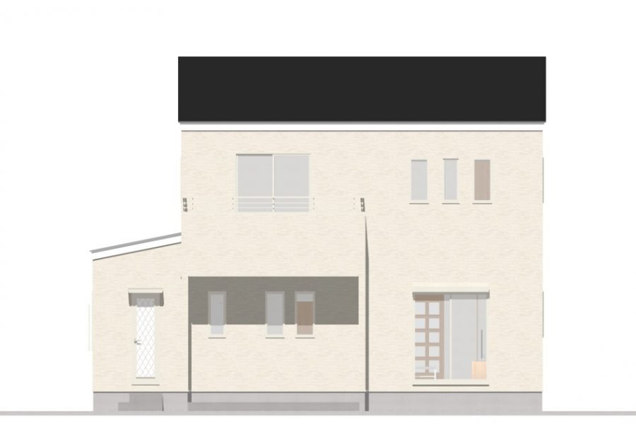 南面（立面図）<br />
