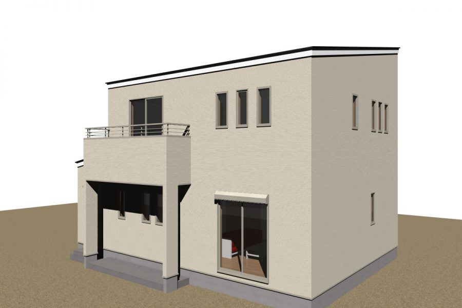 南東面（パース図）<br />
