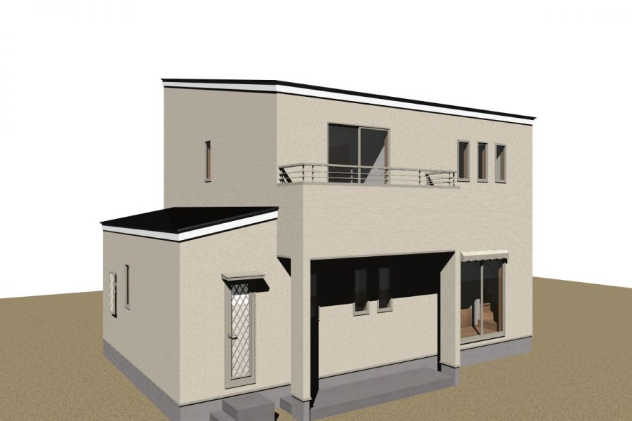 南西面（パース図）<br />
