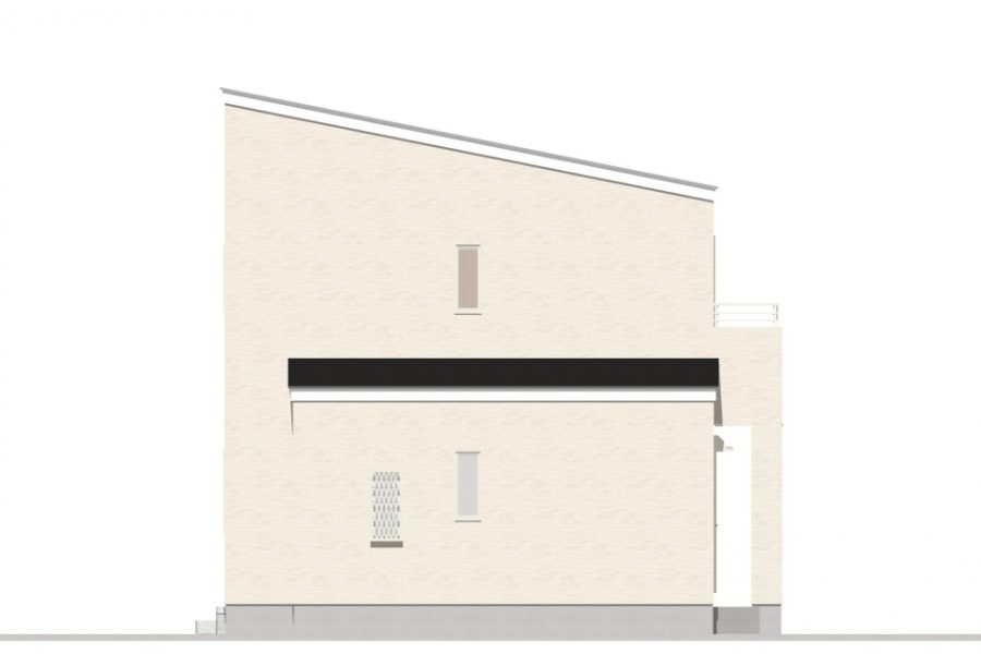 西面（立面図）<br />
