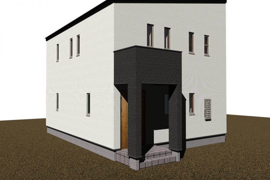 北東面（パース図）<br />
