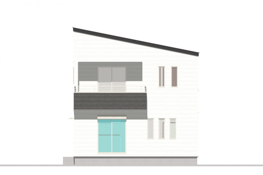 南面（立面図）<br />
