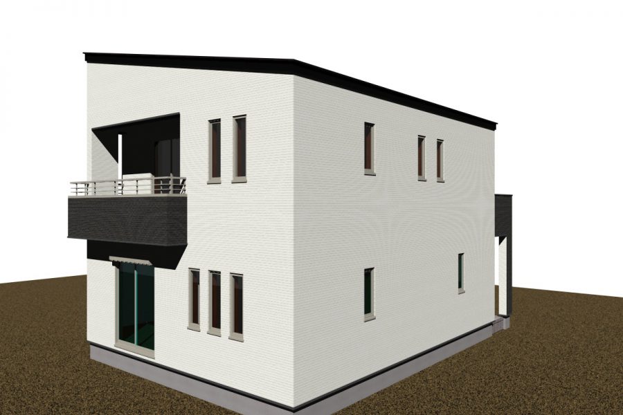 南東面（パース図）<br />
