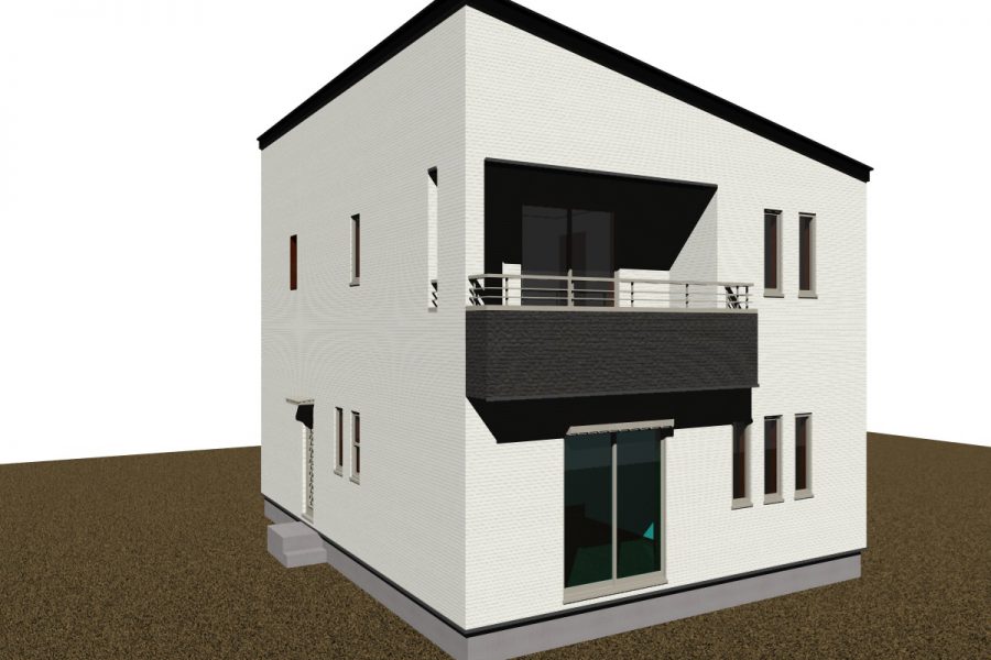 南西面（パース図）<br />
