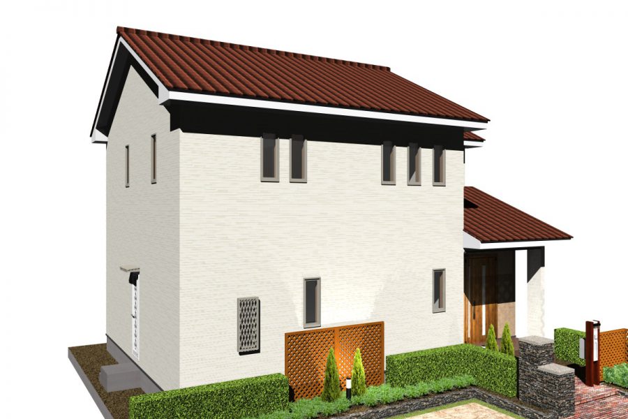 北東面（パース図）<br />
