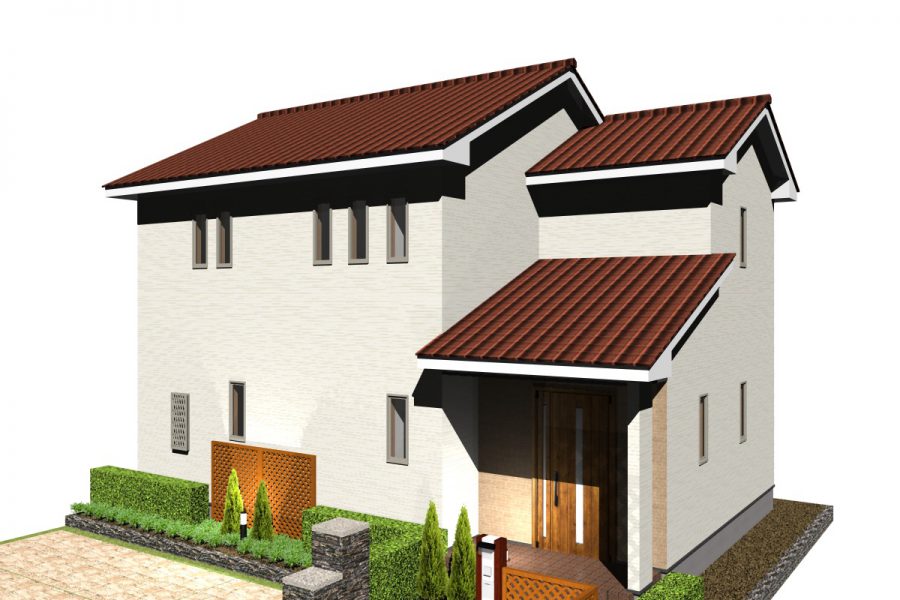 北西面（パース図）<br />
