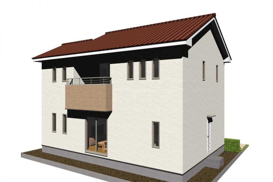 南東面（パース図）<br />
