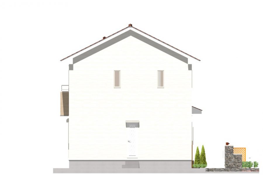 東面（立面図）<br />
