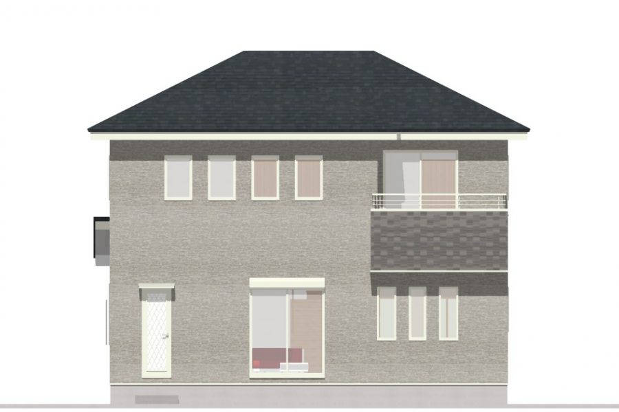 南面（立面図）<br />
