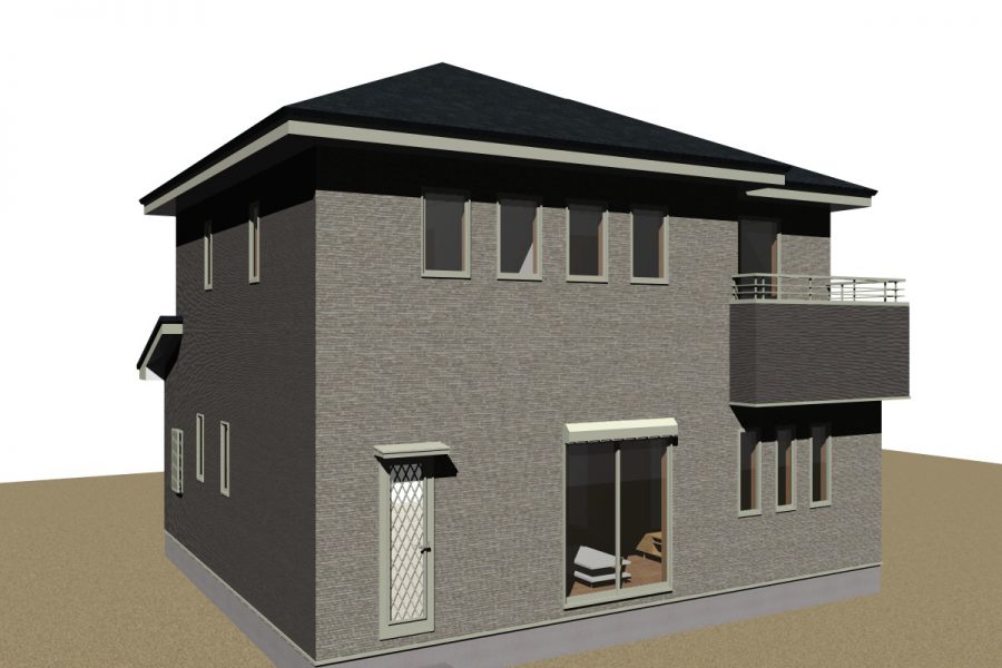 南西面（パース図）<br />
