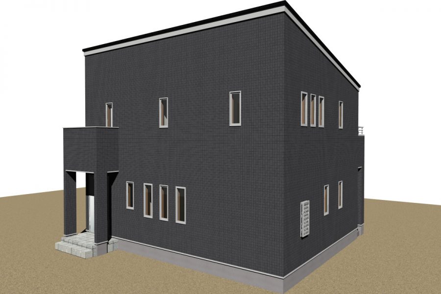 北西面（パース図）<br />
