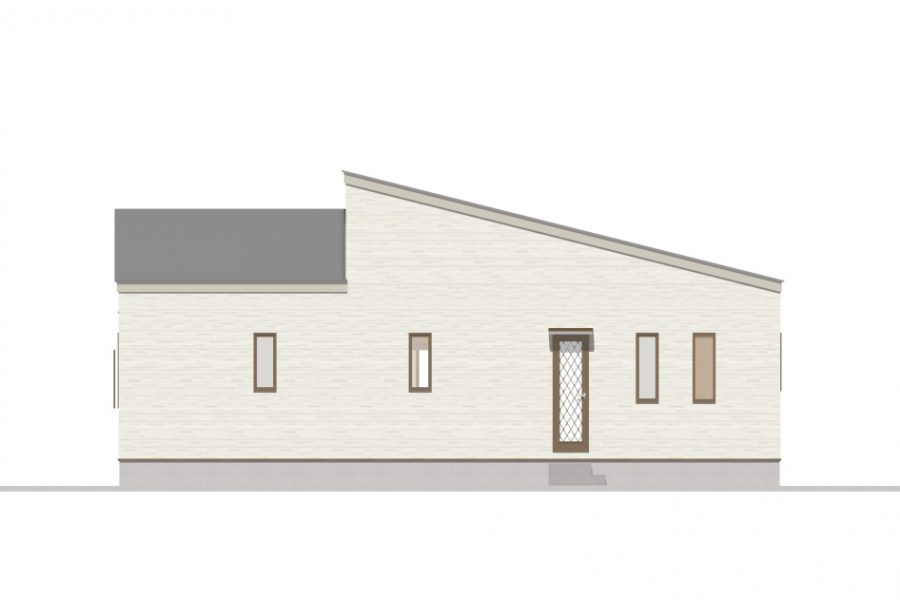 北面（立面図）<br />
