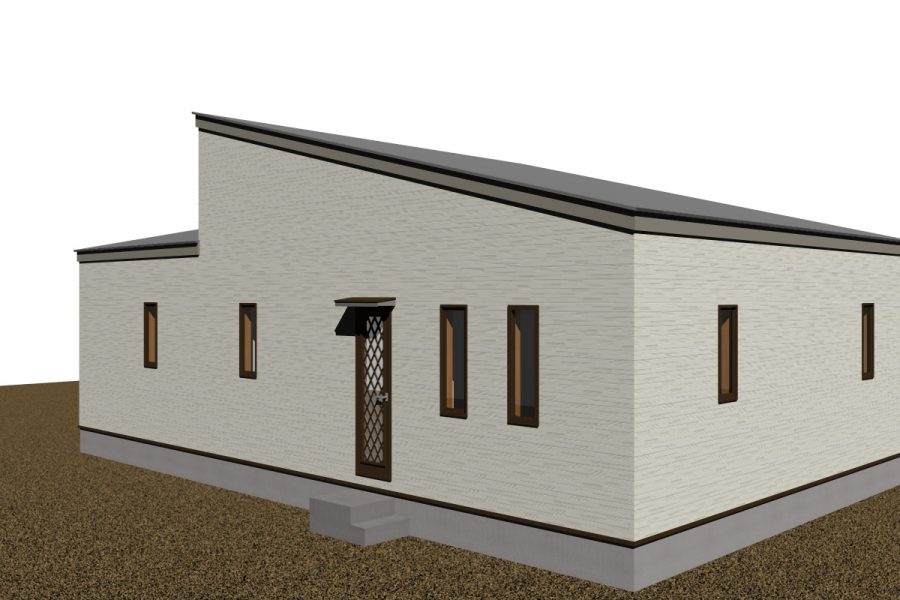 北西面（パース図）<br />
