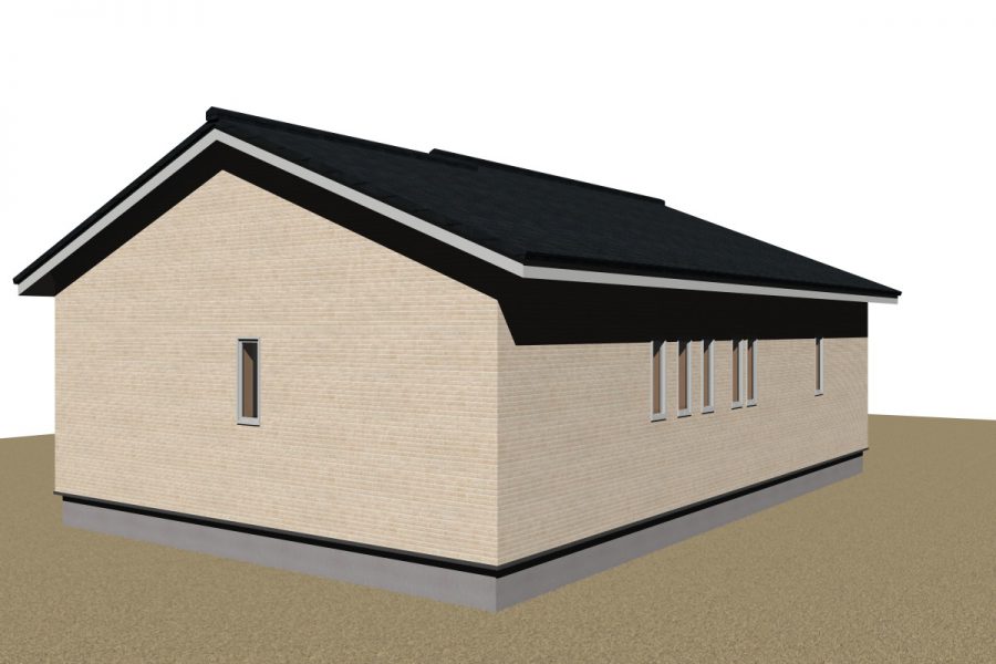 北東面（パース図）<br />
