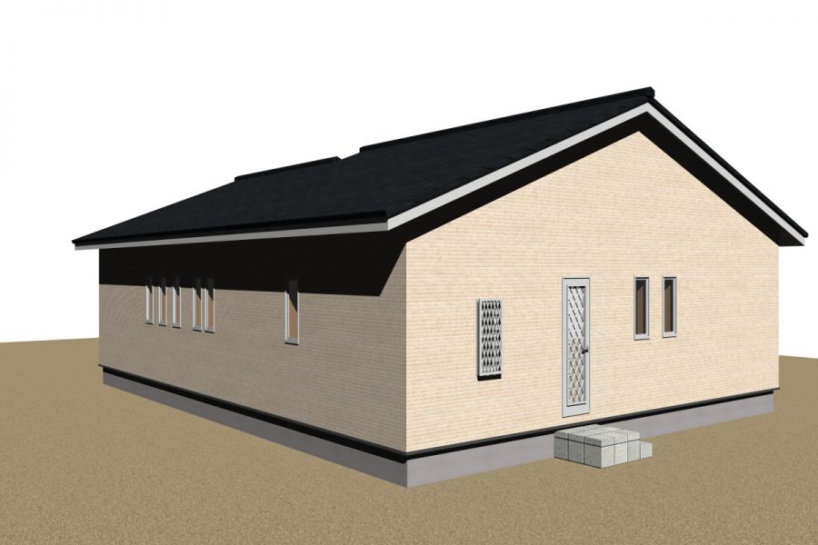 北西面（パース図）<br />
