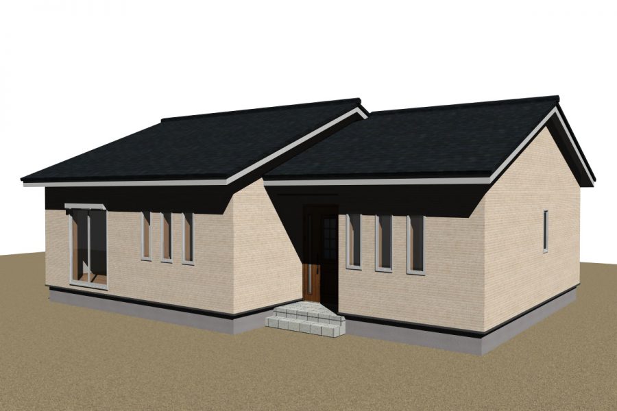 南東面（パース図）<br />
