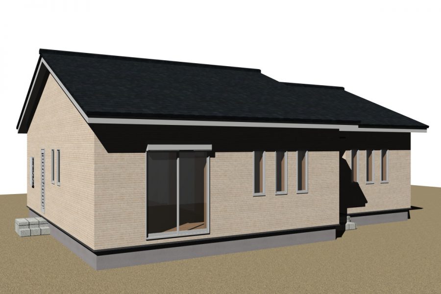 南西面（パース図）<br />
