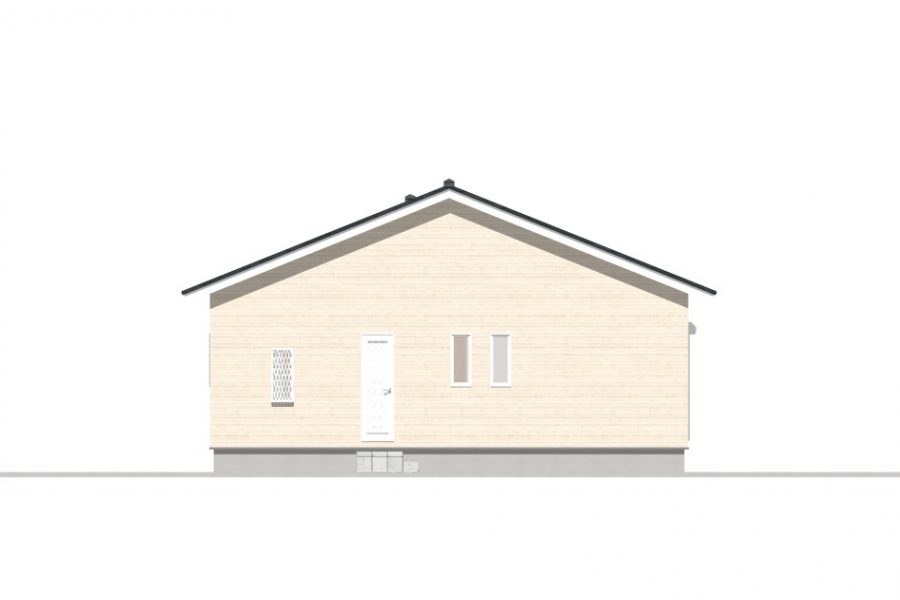 西面（立面図）<br />
