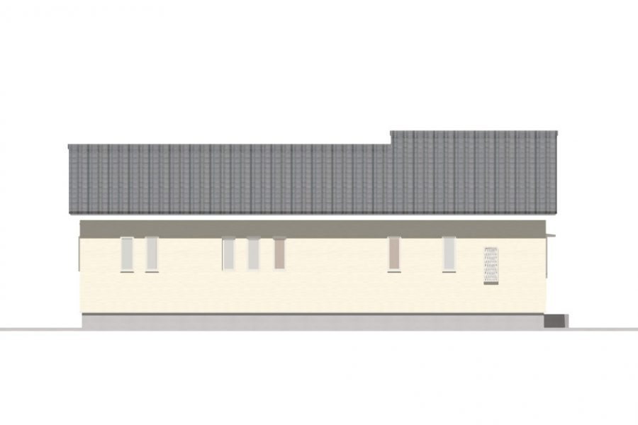 北面（立面図）<br />
