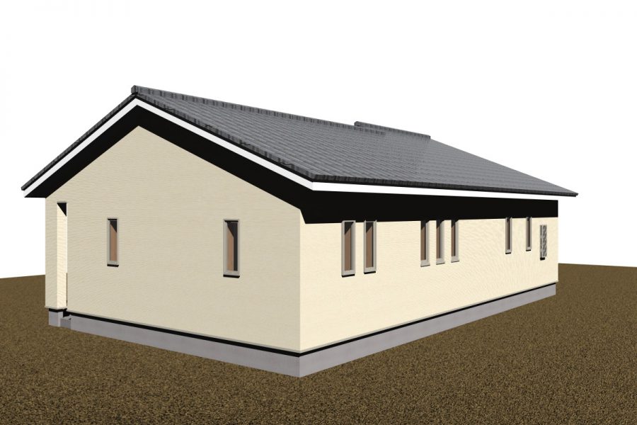 北東面（パース図）<br />
