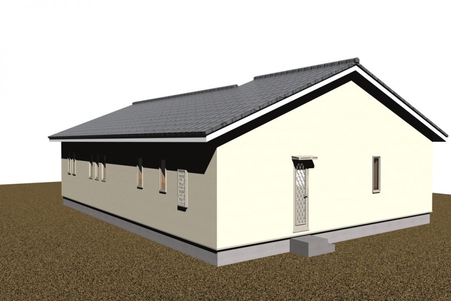 北西面（パース図）<br />
