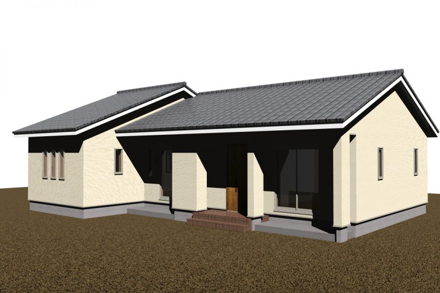 南東面（パース図）<br />
