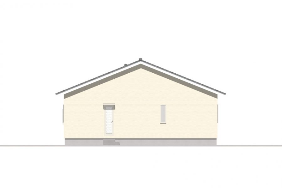 西面（立面図）<br />
