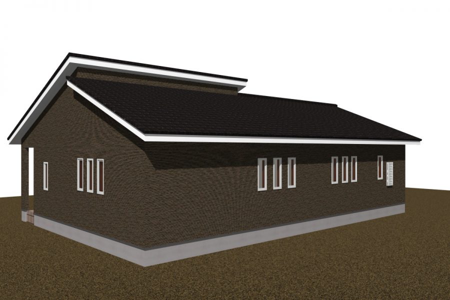 北東面（パース図）<br />
